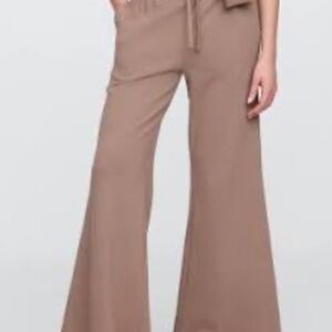 Gap French Terry Tan Wide-Leg Pants